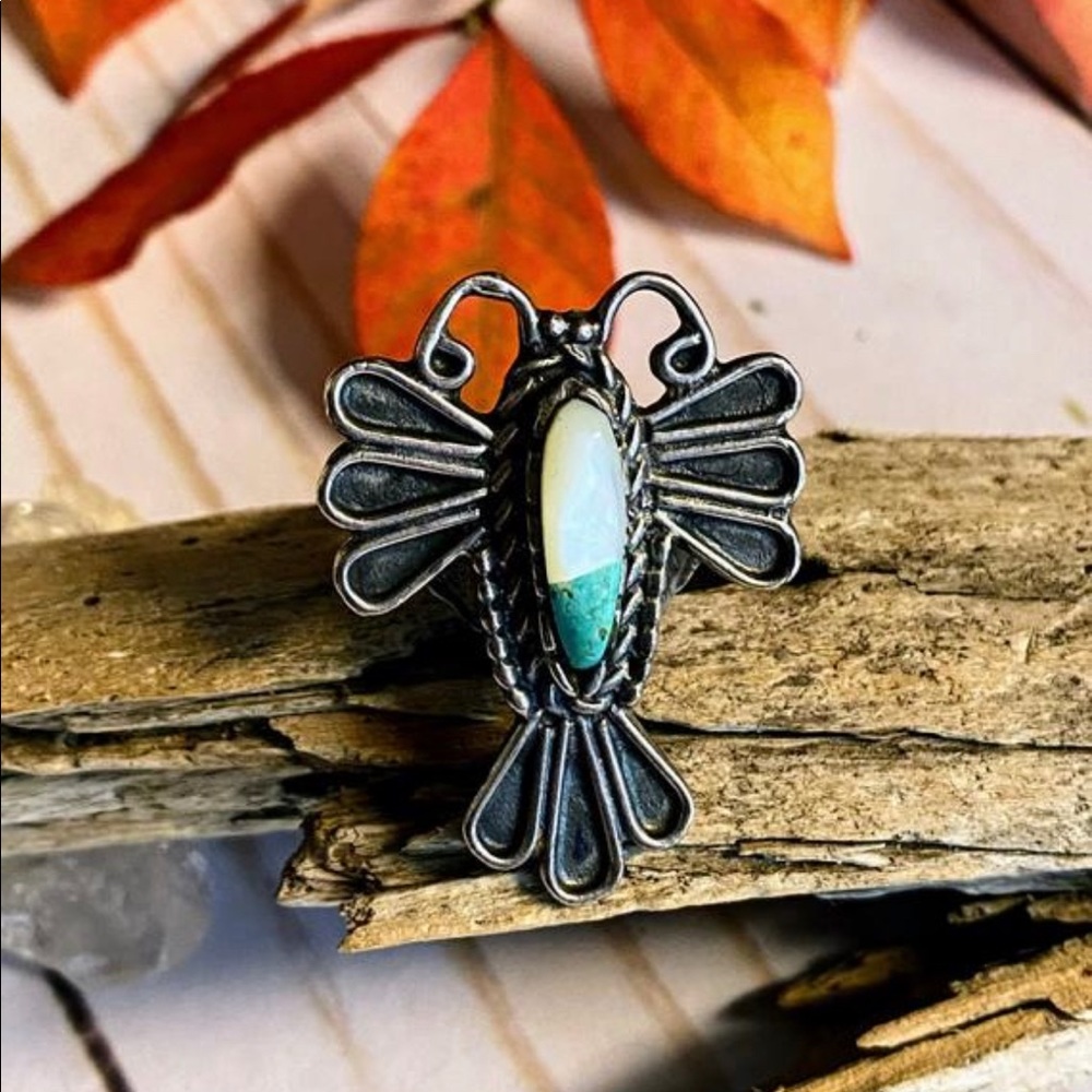 Vintage Native American Turquoise Dragonfly ring